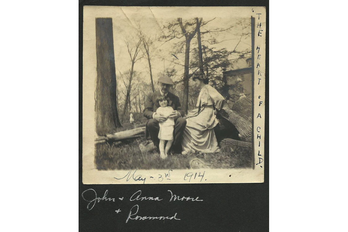 John and Anna Moore with Rosamond, May 3, 1914.