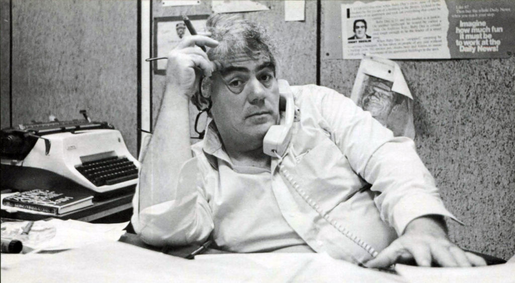 Jimmy Breslin photographed for Irish America in 1986.