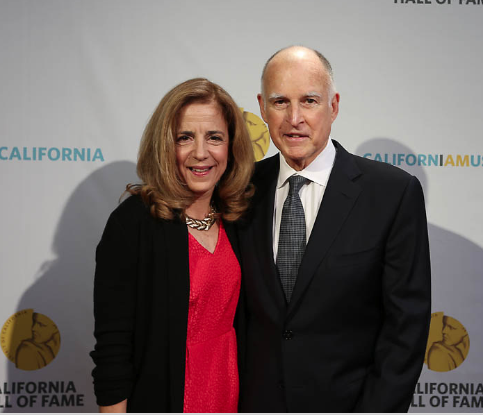 Jerry Brown with beautiful, Wife  
