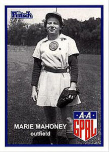 Marie Mahoney's baseball card.