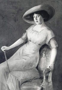 John Trullinger painted this oil portrait of Louise Bryant, the wife of his cousin Paul Trullinger, in 1913.