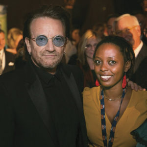 Bono and Aline Joyce Berabose.