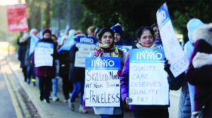 Nurses picketing in Ireland.