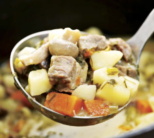 A hearty scoop of Irish Beef Stew.