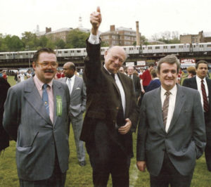 Flannelly with New York City's Mayor Ed Koch.