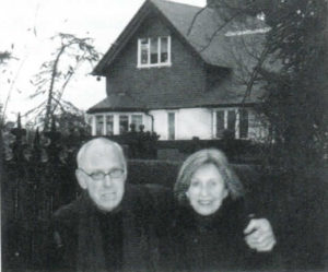 Barney Rosset and Astrid Myers at Foxrock, Beckett's birthplace.