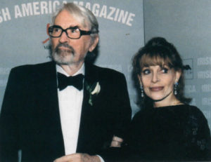 Gregory Peck and his wife, Veronique at Irish America's Irish of the Century Party, 1999.