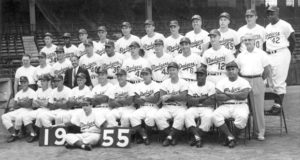 The 1955 Brooklyn Dodgers, winners of the World Series.