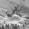 An illustration of the Brig St. John shipwreck of 1849.