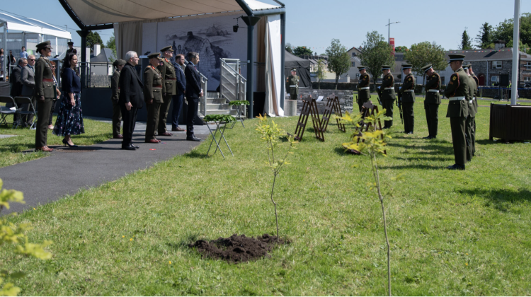 An Taoiseach, Simon Harris TD, officiated at the National Famine Commemoration in Edgeworthstown, Co. Longford on Sunday 19th May alongside Minister for Tourism, Culture, Arts, Gaeltacht, Sport and Media, Catherine Martin TD.