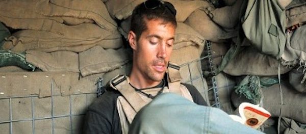 Journalist James Foley in a bunker in the Kunar Province of Afghanistan. Photo: Bill Wilder