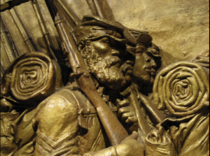 Detail of the Shaw Memorial (1884-1887), National Gallery of Art.