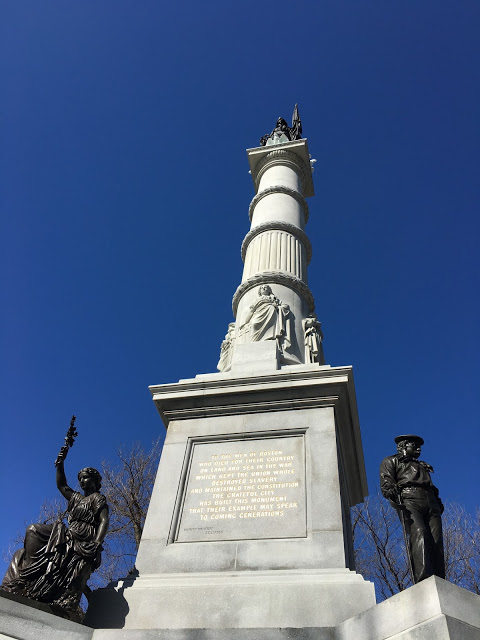 Soldiers and Sailors Monument on Boston Common.