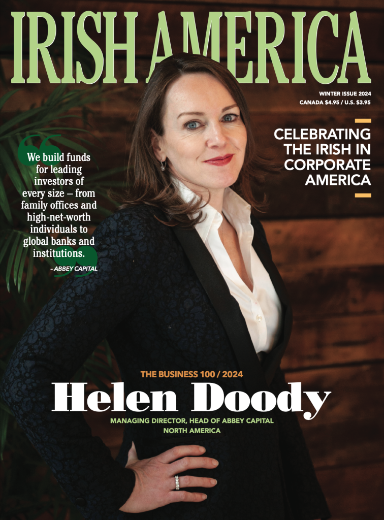 2024 Irish America Business 100 issue. Cover featuring Helen Doody. Winter 2024