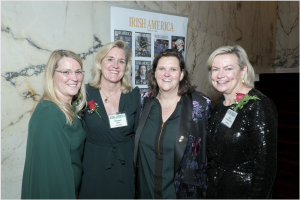 Irish America's Vice President Mary Cucinell with honorees Carol McNerney, Elizabeth Clark, and DIane Leneghan Tomb.