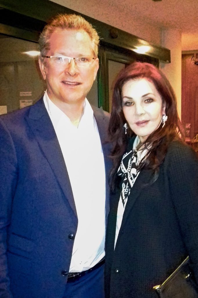 Noel Shine with Priscilla Presley