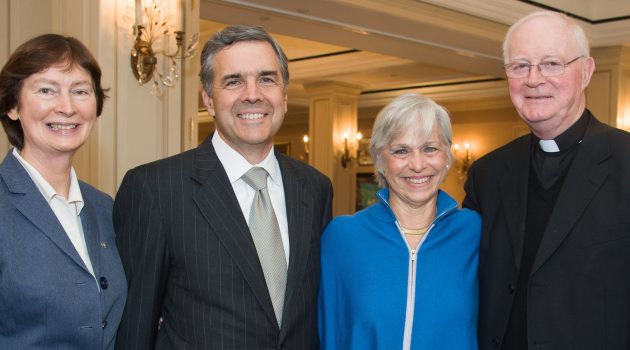 Sister Mary Turley, Jim Quinn, Diane and Fr. Myles Kavanagh in 2019