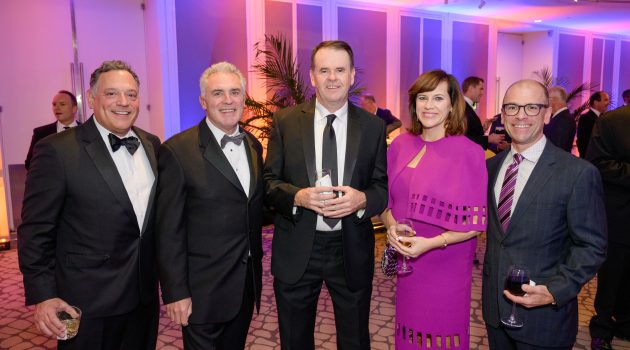 BOSTON: John Capone, KPMG, Jim Rooney, Greater Boston Chamber, Declan Lee, KPMG, Jean Hynes, Wellington Management, and her husband, Mark Condon.