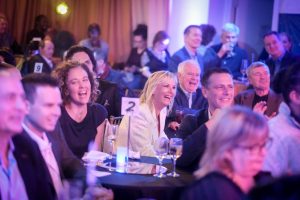 Philomena and Sean Mackin (center) enjoying the entertainment.