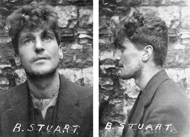 Ernie O'Malley, listed under an alias in British captivity, Kilmainham Jail, January 1921. Photo: Wikipedia